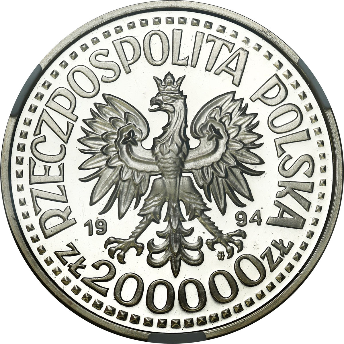 III RP 200.000 złotych 1994 Monte Casino PGM PR70